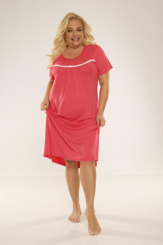 447 Juliette Plus Size Forex нощница - малинови точки