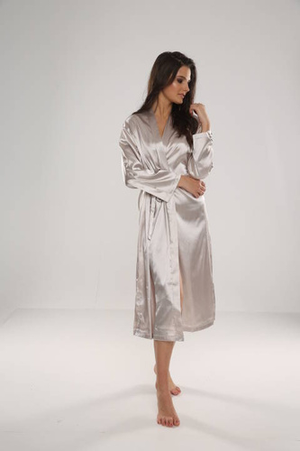 798 Класически дамски халат Forex - бежов