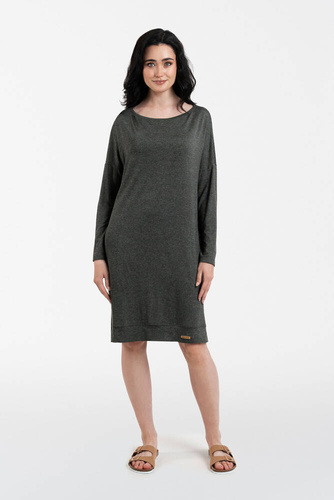 Akord дамска туника с дълъг ръкав Италианска мода - тъмен меланж 