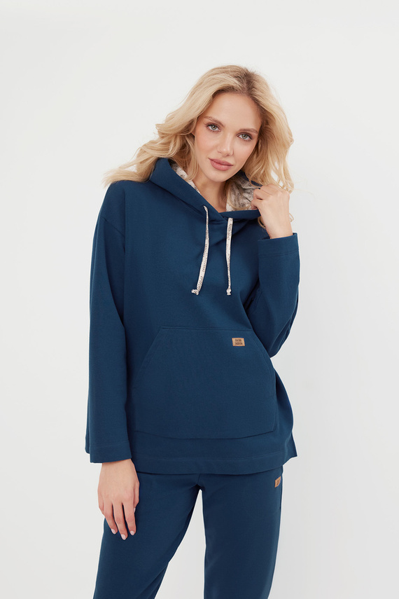 Lagos Дамски суитшърт с качулка Italian Fashion - деним 