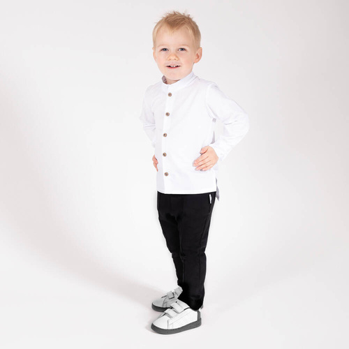 169512 Блуза за момче с дълъг ръкав "Magic of Christmas" Nicol - бяла