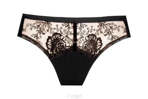 Дамски слип Saskia Уникални черно-бежови