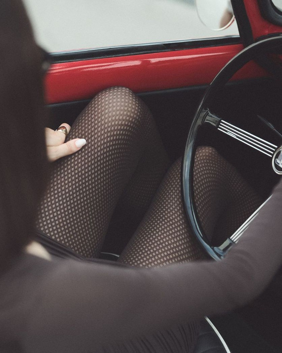 1236 Чорапогащи Galia 80 den Gabriella chocco – шарени, кадифени, 3D технология