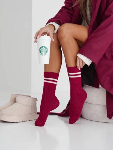 1542-001 Дамски чорапи Braid Milena - бордо