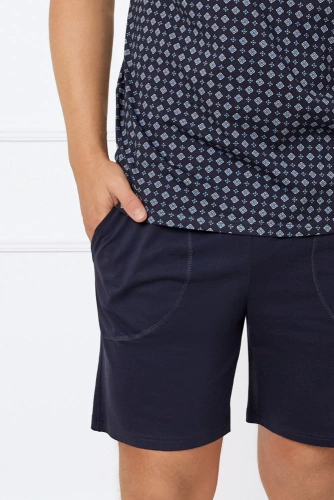 Gerard Мъжка пижама с къс ръкав, къси панталони Италианска мода - принт/зелено 