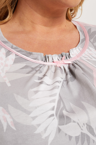 Bartonia Дамска пижама с 3/4 ръкав и 3/4 панталон Италианска мода - принт/меланж