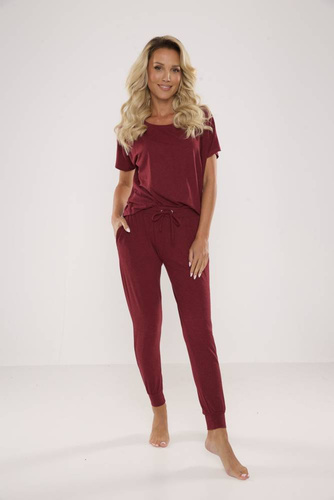 524 Paula Дамска пижама De Lafense - бордо