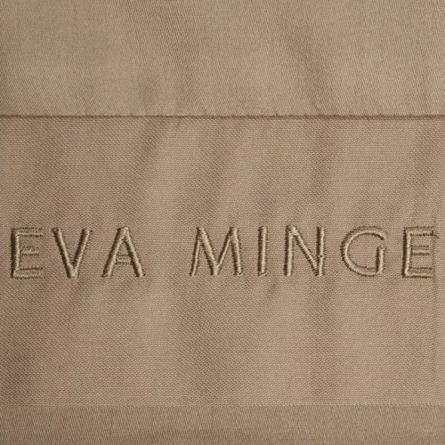1E Елегантно спално бельо от сатен Eva Minge Евро пердета светло кафяво | Macosatin 100% памук