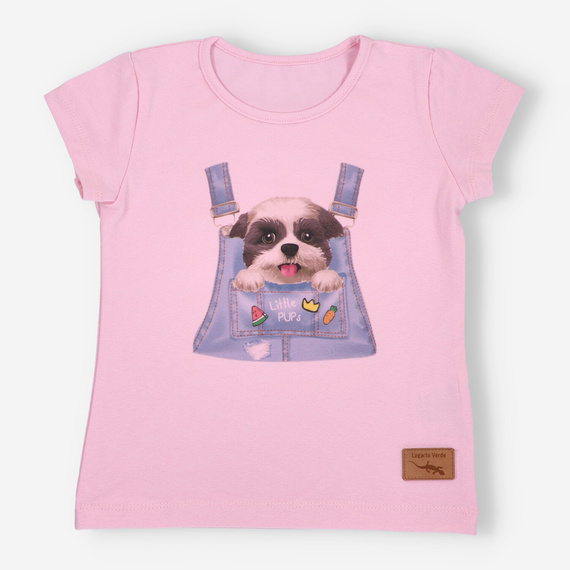 KAR-4004/ROZ Момичешка тениска с къс ръкав Lagarto Verde розово