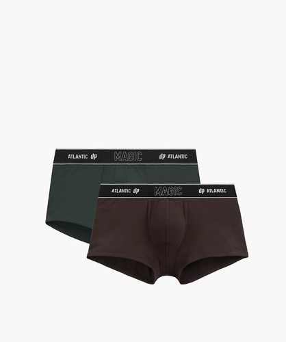 Мъжки боксерки Atlantic Magic Pocket 2MH-1200 A2 2 броя зелен-кафяв – push-up памук