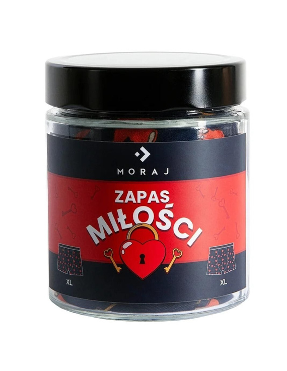 Мъжки Боксерки Moraj MBX600-366 „Запас от Любов“ – 95% Памук, Подаръчна Опаковка в Стъклен Буркан