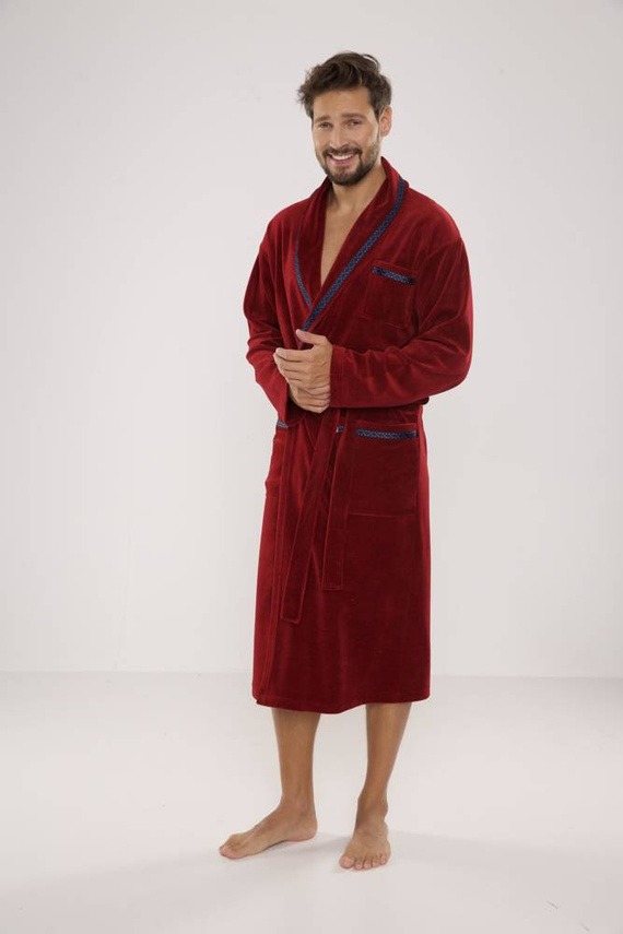 666 Роналдо мъжки халат De Lafense - бордо