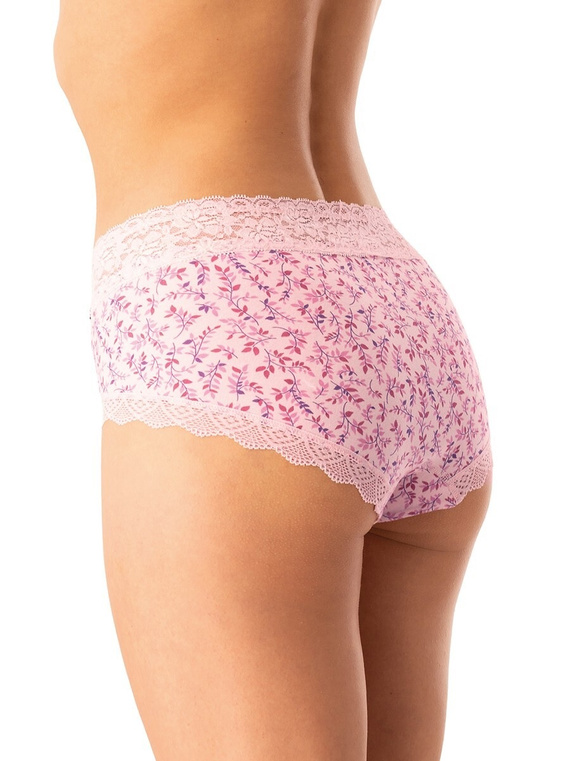 Дамски слипове Key LPC 547 тъмносини розови - памук, удобни, комплект от 2 бр.