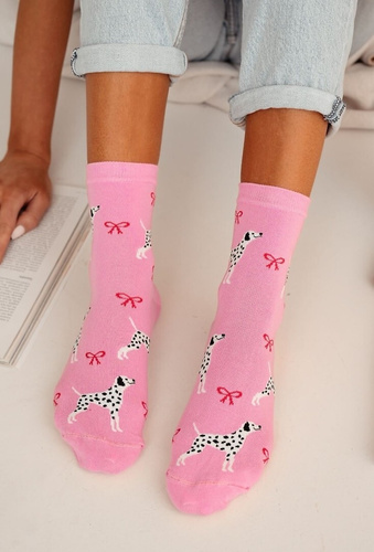 0200-168 Далматин Дамски чорапи Милена розови