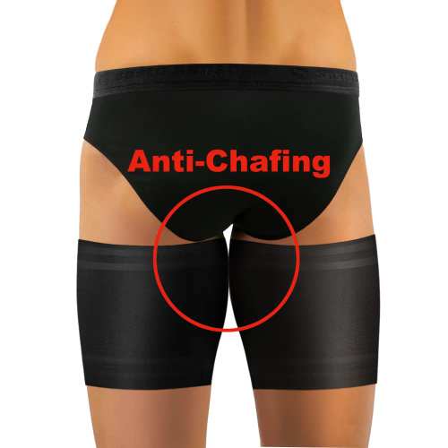 Мъжки самоносещи ленти на бедрата Sesto Senso, черни