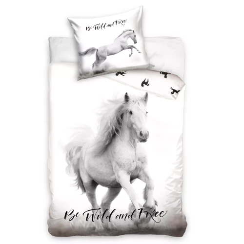 Памучно спално бельо Carbotex кон албинос