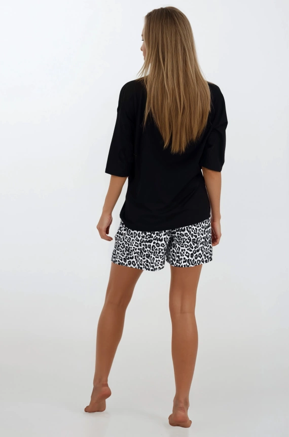 Дамска пижама Wild &amp; Beautiful Momenti Per Me – вискоза, 3/4 ръкави, къси панталони