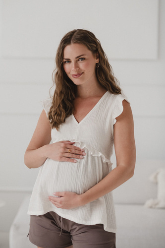 Milky Butterfly Bluzka ciążowa i do karmienia – wygoda i styl Milk&Love kremowy