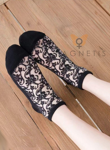 Stopki CC-251112 – дамски къси чорапи с мрежа и памук black