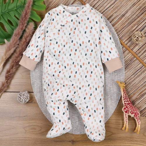 ABN-5327/KRE Гащеризон плик от органичен памук Nini крем