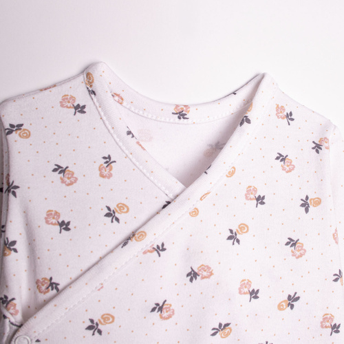 Боди за момиче с дълъг ръкав, памучно Nicol 220096 — цветен принт