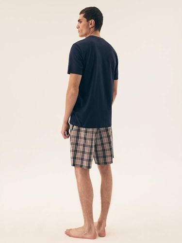 42617 Премиум мъжка пижама Dexter Henderson - тъмносиня