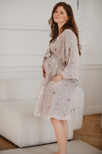 Бамбуков халат за бременни Polka Dots Milk&Love