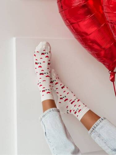 0200-143 Дамски чорапи Love Milena - екрю