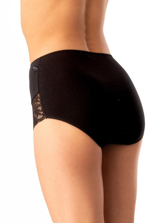 Дамски слипове Key LPF 578 сиво черни – памучни удобни по 2 броя в опаковка