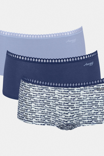 Дамски шорти GO Crush Short C3P 3-Pack Sloggi - V003 сини