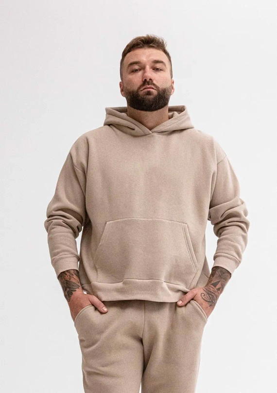Мъжки суичър с качулка DK-K-B14 – памучен, еластичен, удобен за всеки ден