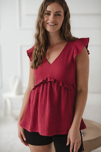 Milky Butterfly Bluzka ciążowa i do karmienia – wygoda i styl Milk&Love malinowy