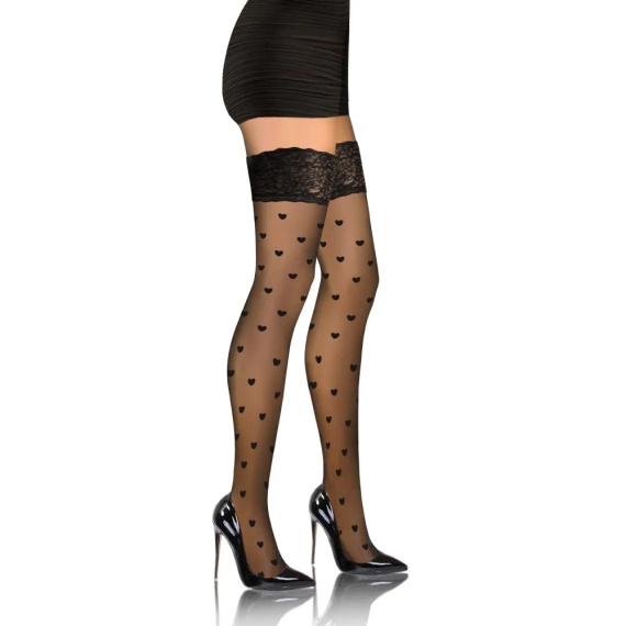 PD03 Самоносещи чорапи 20 den Sesto Senso черни