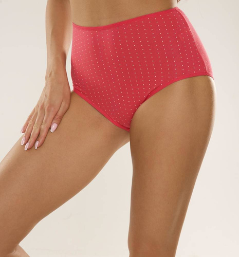 018 Sara De lafense бикини с висока талия - малинови точки