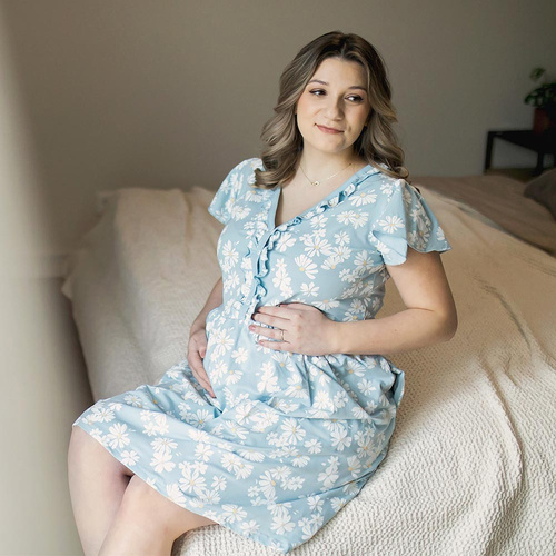 Linda Maternity нощница за кърмене Eevi - синя