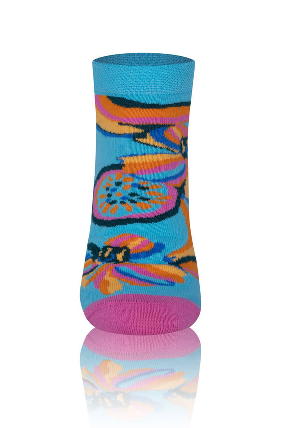  S141S Чорапи с крачоли Zanzi Италианска мода - разрошени/жълти/розови