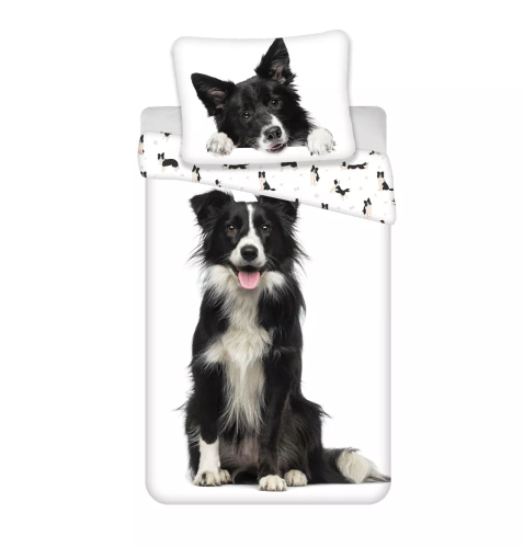 JF24 Dog Памучно детско спално бельо от Jerry Fabrics, бяло