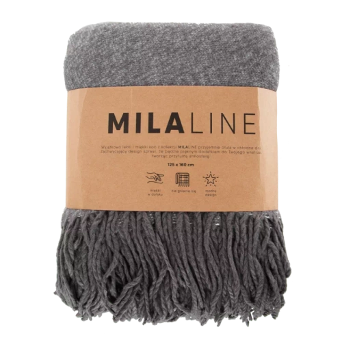 Акрил 5 Тъкано одеяло с ресни. Стоманени еврозавеси