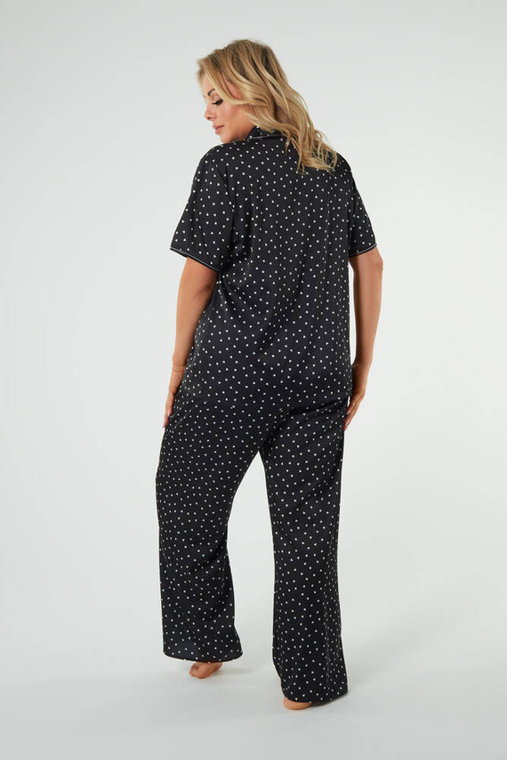 Ria Дамска пижама с къс ръкав и дълъг панталон Италианска мода - принт 