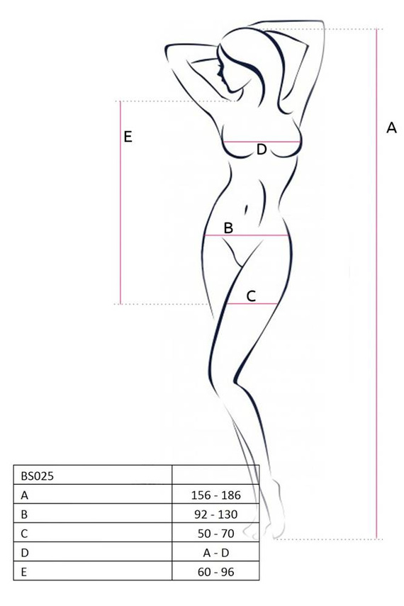 BS025 Bodystocking Passion czarny 