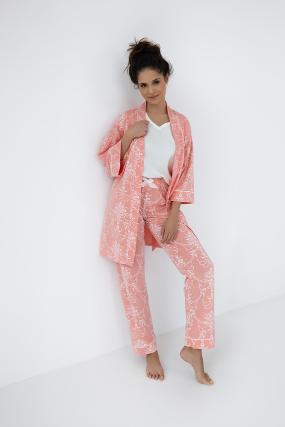 Дамска пижама Kalina Sensis - екрю-сьомга