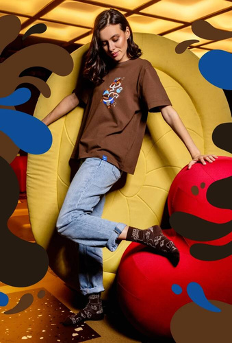 U04.WED Унисекс чорапи Wedel Gatta - тъмен шоколад 04/12E