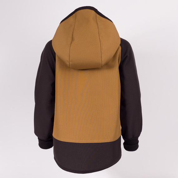 229020 Nicol Яке softshell за момче с полар, качулка и светещи елементи - маслинено зелено