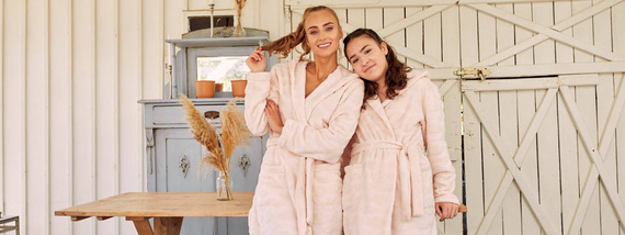 Дрина детски халат за момичета Италианска мода - - розов