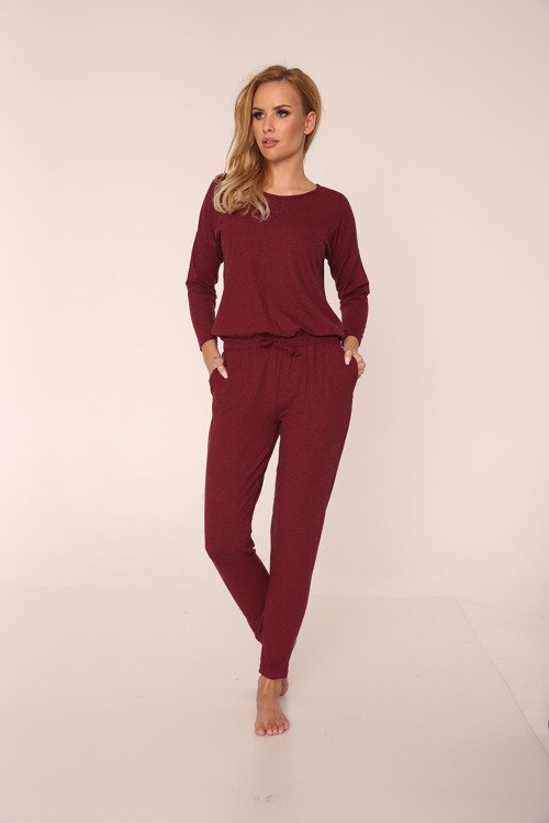 305 Paula Дамски пижамен костюм - бордо