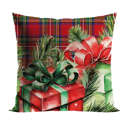 PBN284 Подаръци Коледна калъфка за възглавница Marquisette червена