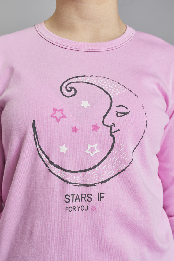 Пижама Antilia за момичета Италианска мода - розова/принт