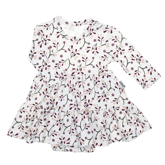 217159 Рокля-боди Alisa Nicol – памук, дълъг ръкав, растителен десен