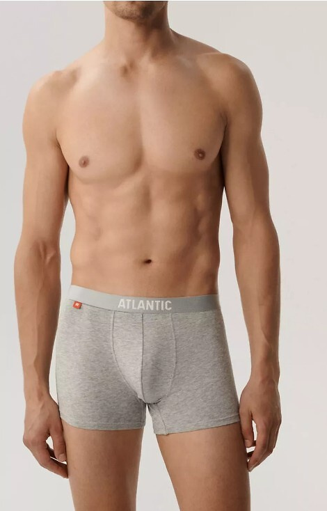 3MH-011 Bokserki męskie Atlantic - czarny-szary melanż