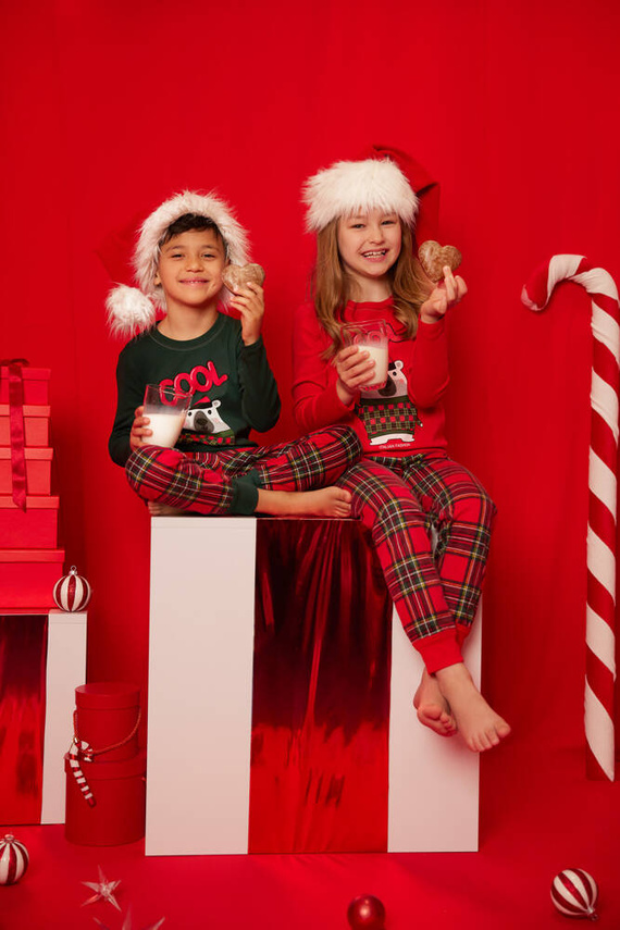 Детска пижама Tess Италианска мода - червено/принт